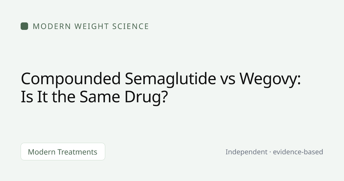 Compounded Semaglutide vs Wegovy: Is It the Same Drug?