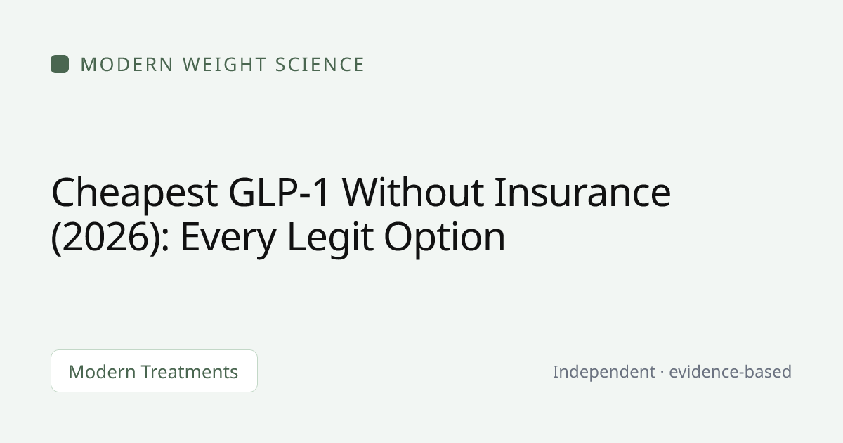 glp-1 price without insurance Cheapest GLP-1 Without Insurance (2026): Every Legit Option · Modern Weight  Science