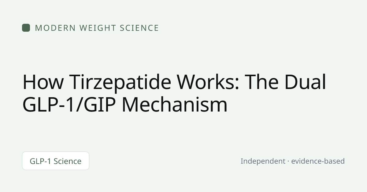 How Tirzepatide Works: The Dual GLP-1/GIP Mechanism