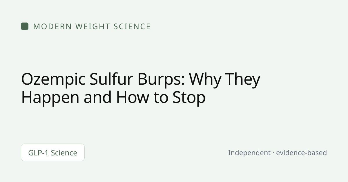 glp 1 egg burps The Gross GLP-1 Side Effect No One Warns You About (And How to Fix It)  Sulfur Burps From Semaglutide: Relief