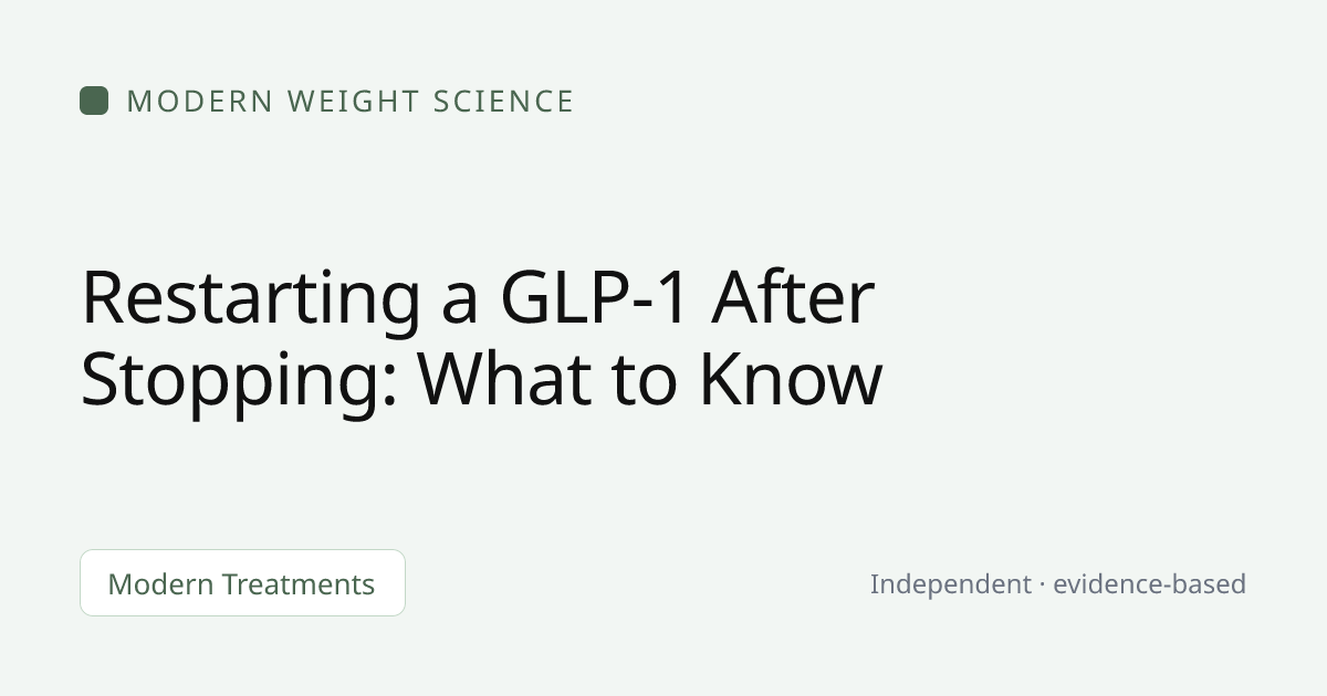 Restarting a GLP-1 After Stopping: What to Know